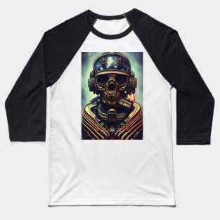 Skeleton Astronaut | Space Skull | Dystopian Art | Skull Astronaut Artwork | Fantasy Astronaut Skull Baseball T-Shirt